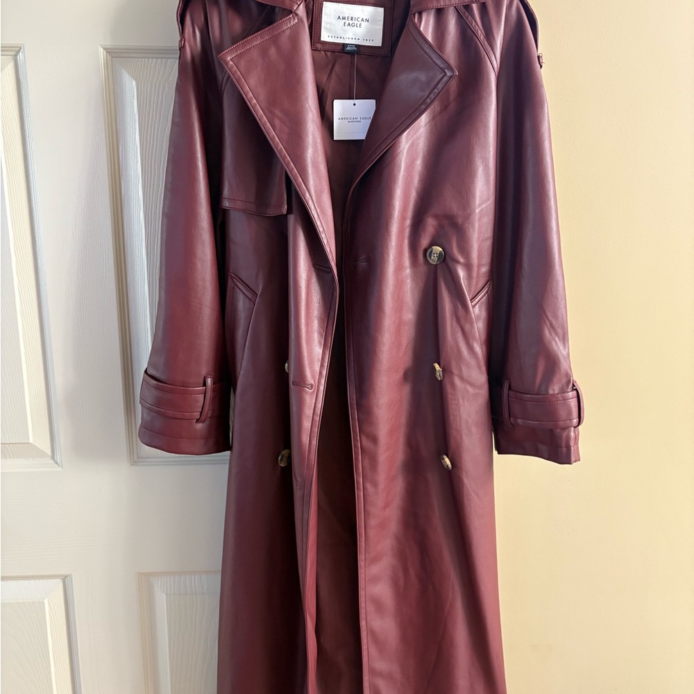 Burgundy Trench Coat